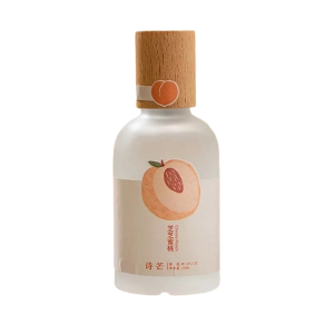 عطر بیکینی شیشه‌ای در چوبی – رایحه پرتقال 🍊 / هلو 🍑